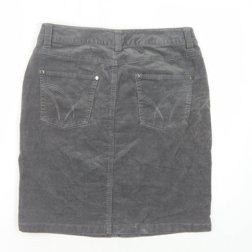 Fresh Spirit Women's Grey Corduroy Pencil Skirt Size 8