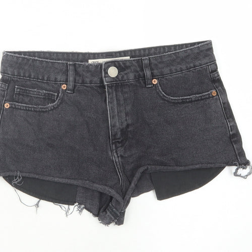 ASOS Women's Black Cut-Off Denim Shorts Size 10
