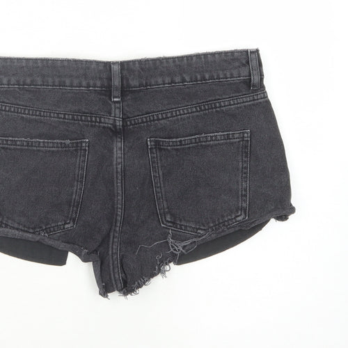 ASOS Women's Black Cut-Off Denim Shorts Size 10