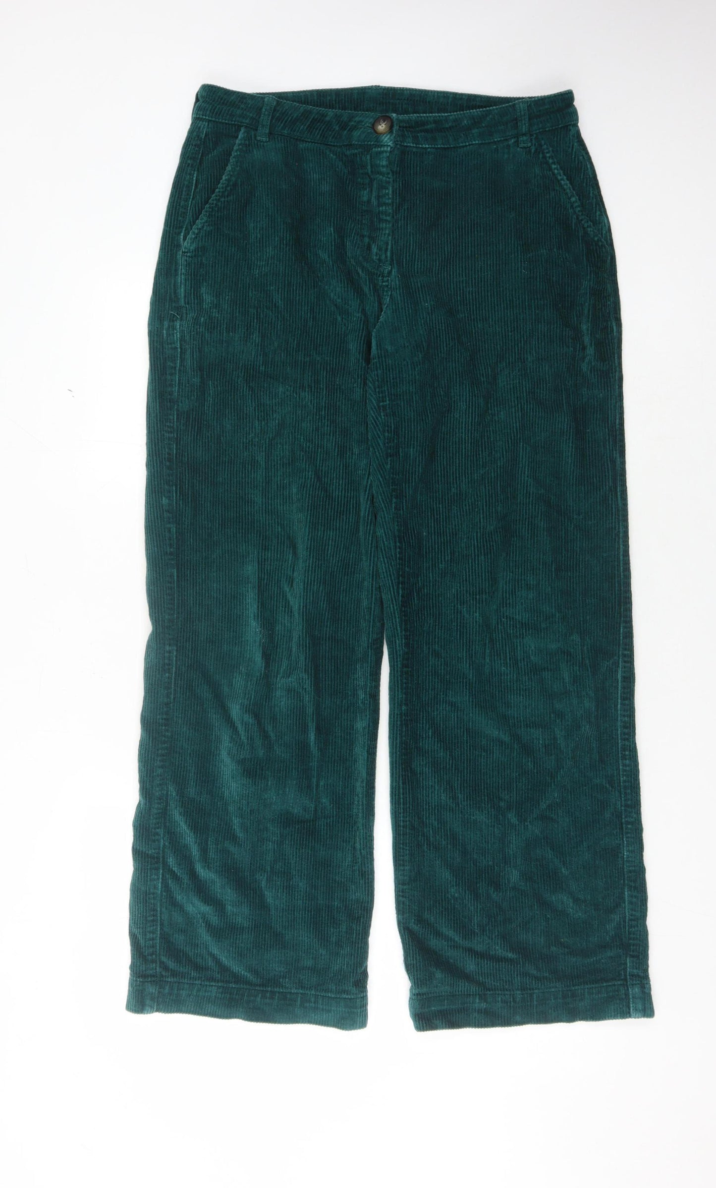 Oliver Bonas Green Corduroy Women's Trousers Size 12