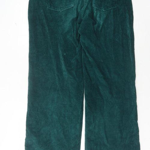 Oliver Bonas Green Corduroy Women's Trousers Size 12