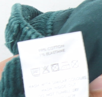 Oliver Bonas Green Corduroy Women's Trousers Size 12