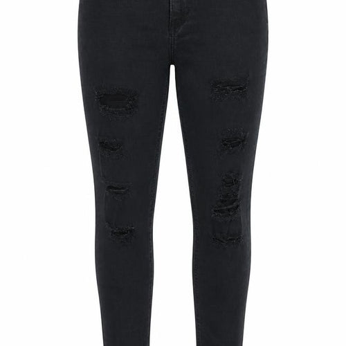Topshop Women’s Black Skinny Distressed Jeans Size 10