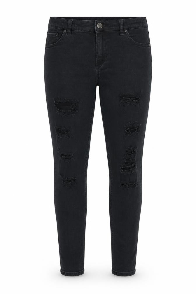 Topshop Women’s Black Skinny Distressed Jeans Size 10