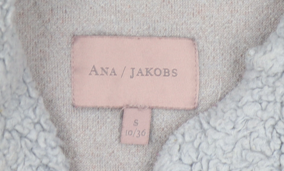 Ana Jakobs Women's Blue Fleece Sweatshirt, Size 10, Zip, Casual