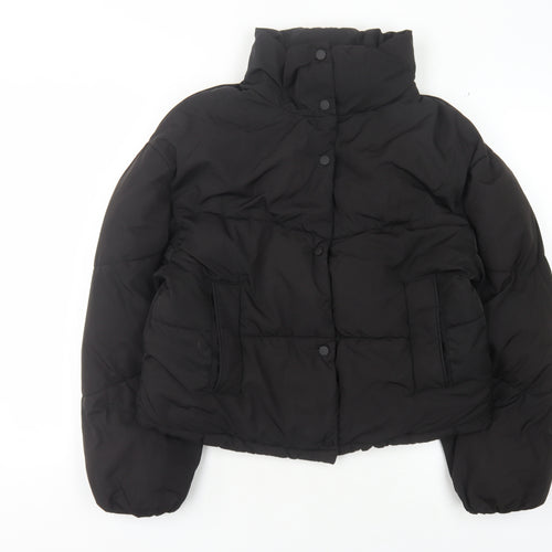 Pull & Bear Women's Black Puffer Jacket S