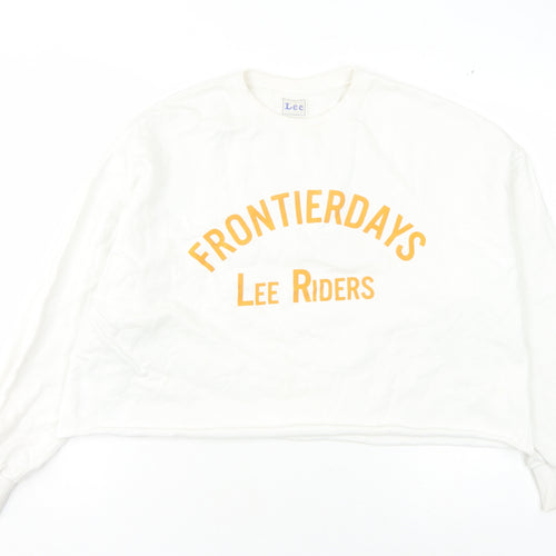 Lee White Pullover Sweatshirt - Unisex Adults L