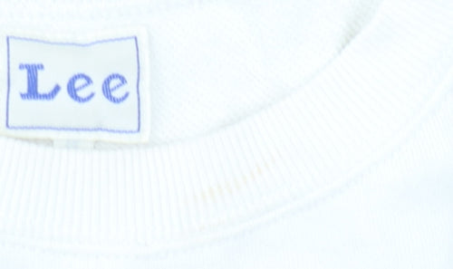 Lee White Pullover Sweatshirt - Unisex Adults L