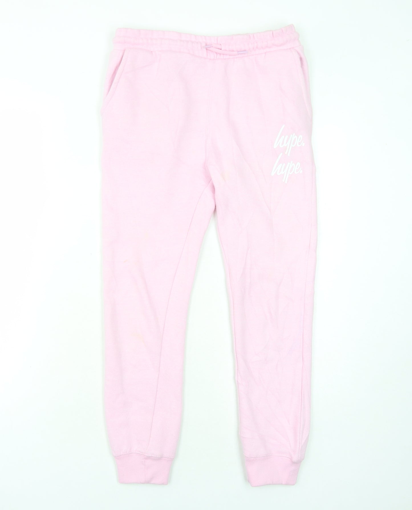 Hype Girls Pink Jogger Trousers 10 Years - Cotton Blend Casual