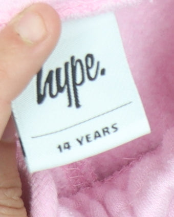 Hype Girls Pink Jogger Trousers 10 Years - Cotton Blend Casual