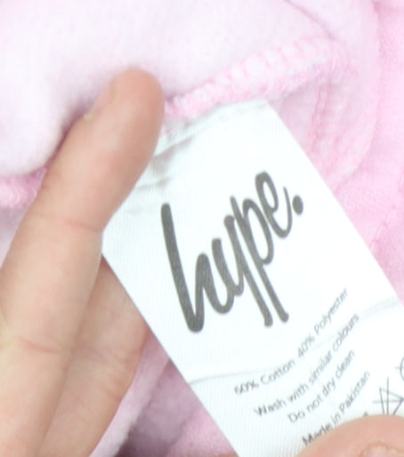 Hype Girls Pink Jogger Trousers 10 Years - Cotton Blend Casual