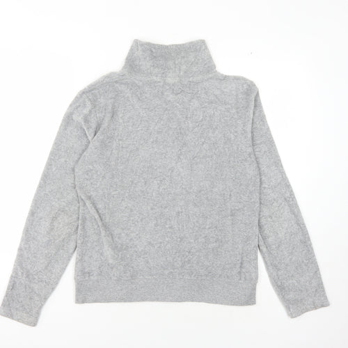 Clobbaustin Grey Women's Sweatshirt Size 12-14 Zip High Neck