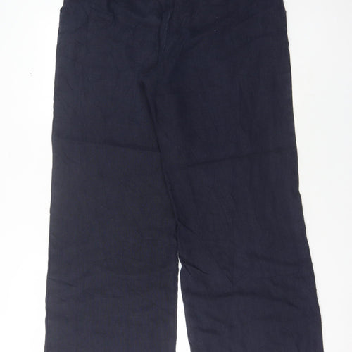 Hobbs Women's Blue Linen Trousers Size 14