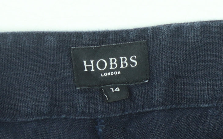 Hobbs Women's Blue Linen Trousers Size 14