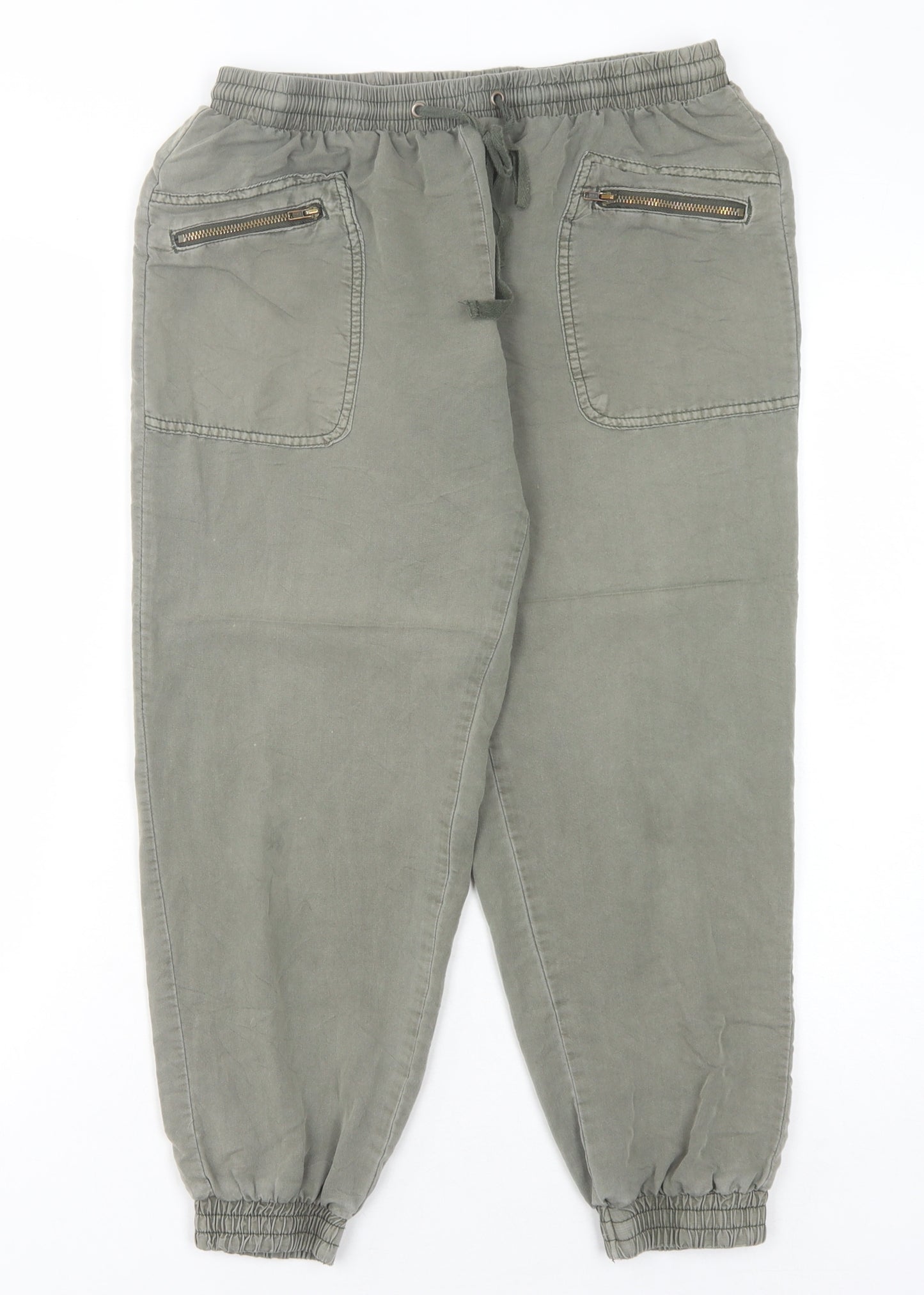 Dorothy Perkins Women's Green Jogger Trousers Size 10
