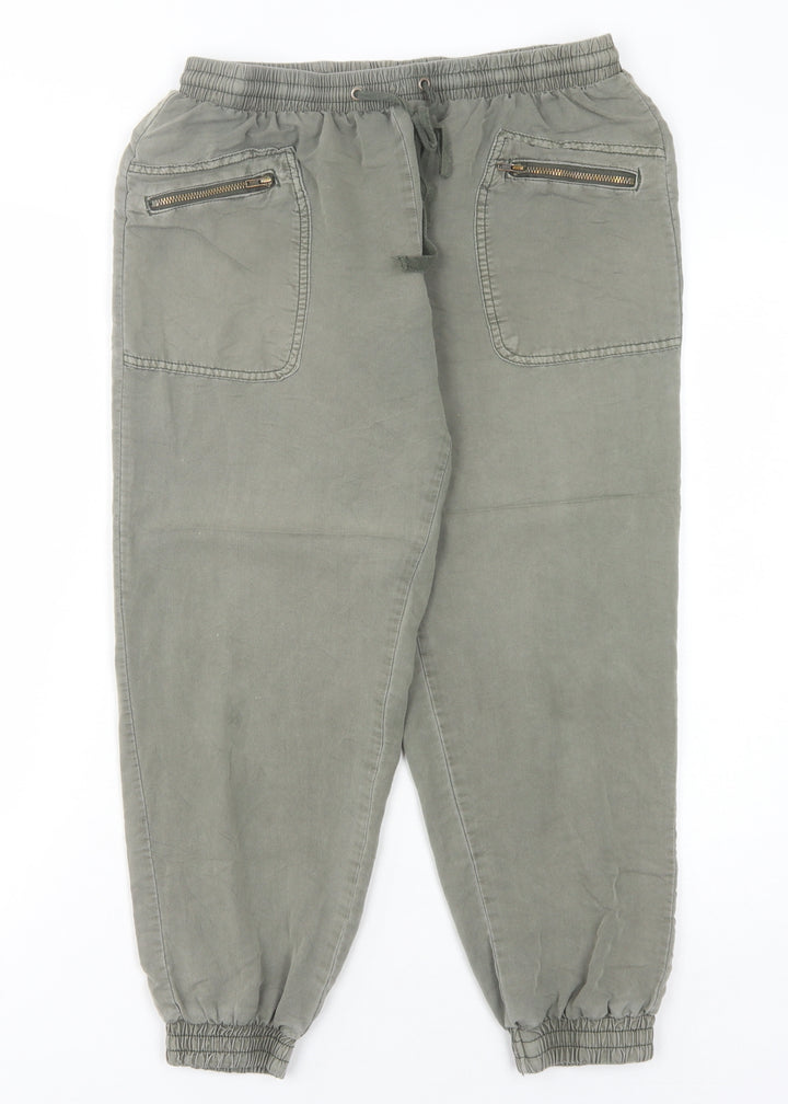 Dorothy Perkins Women's Green Jogger Trousers Size 10