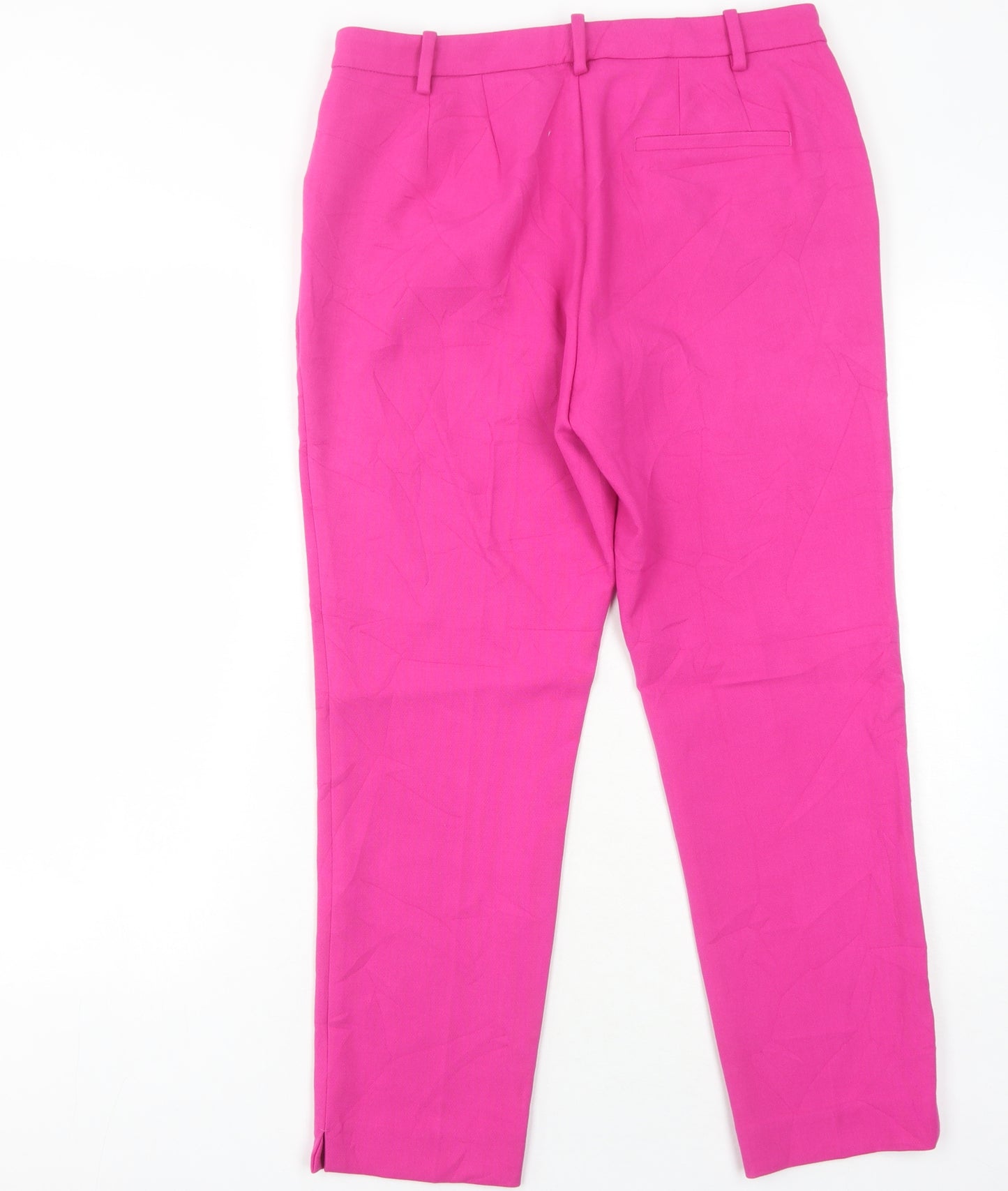 Marks and Spencer Women's Pink Straight Trousers Size 12