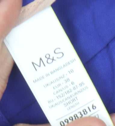 Marks and Spencer Women's Blue Ankle Trousers Size 10