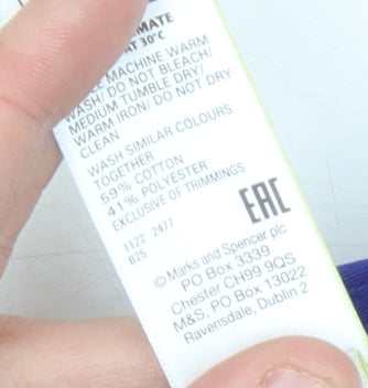 Marks and Spencer Women's Blue Ankle Trousers Size 10