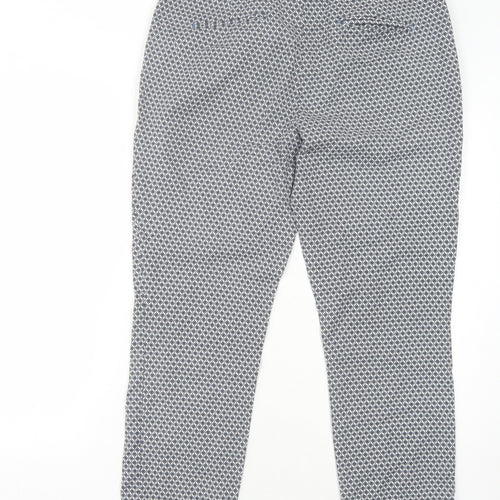 Dalia Women's Blue Geometric Trousers Size UK 16