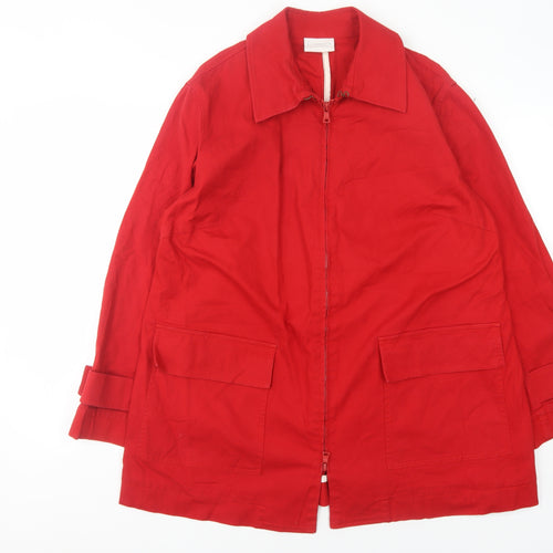 Elisabeth by Liz Claiborne Women's Red Zip Jacket L