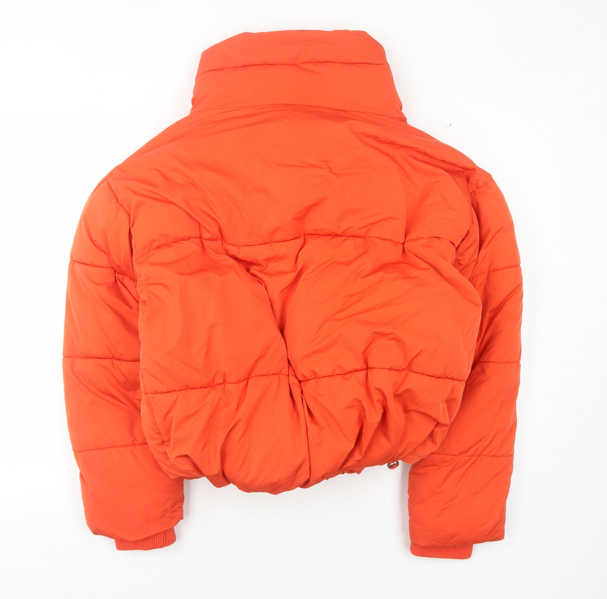 Topshop Women's Orange Puffer Jacket Size 12 – Preworn
