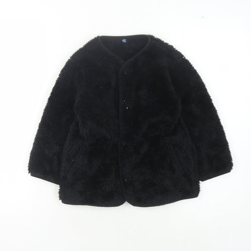 Uniqlo Girls Black Fleece Jacket 3-4 Years