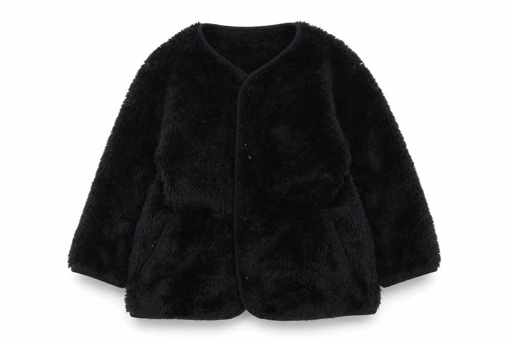 Uniqlo Girls Black Fleece Jacket 3-4 Years