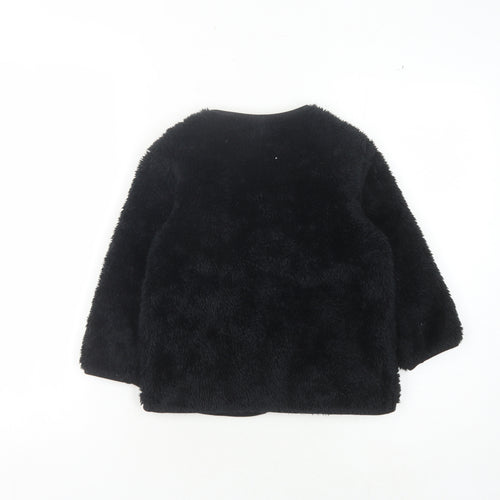 Uniqlo Girls Black Fleece Jacket 3-4 Years