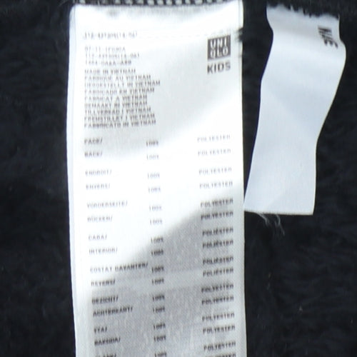 Uniqlo Girls Black Fleece Jacket 3-4 Years