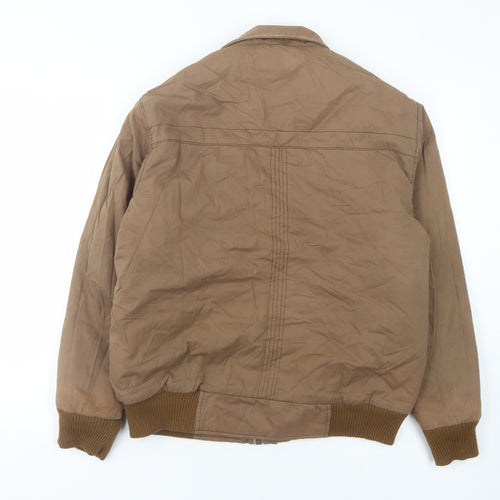 Confate Men's Brown Bomber Jacket L Casual