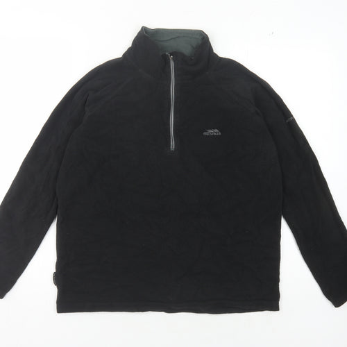Trespass Men's Black Fleece 1/2 Zip Sweatshirt M