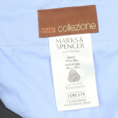 Marks and Spencer Men's Black Dress Pants 36/33