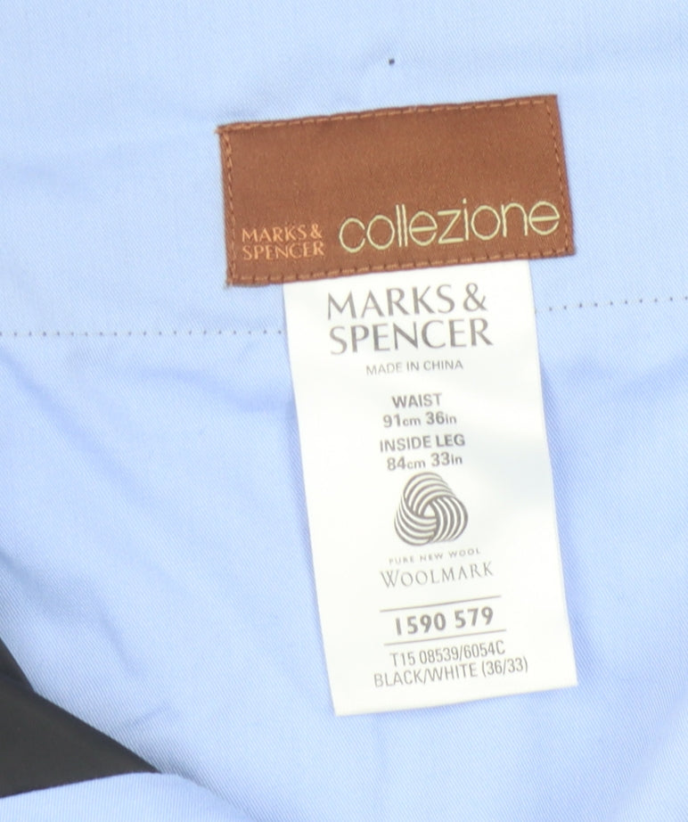 Marks and Spencer Men's Black Dress Pants 36/33