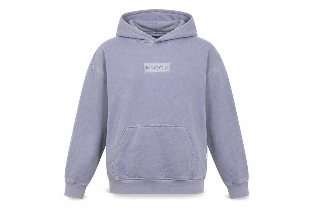 Front view of NICCE unisex adults blue xs pullover hoodie