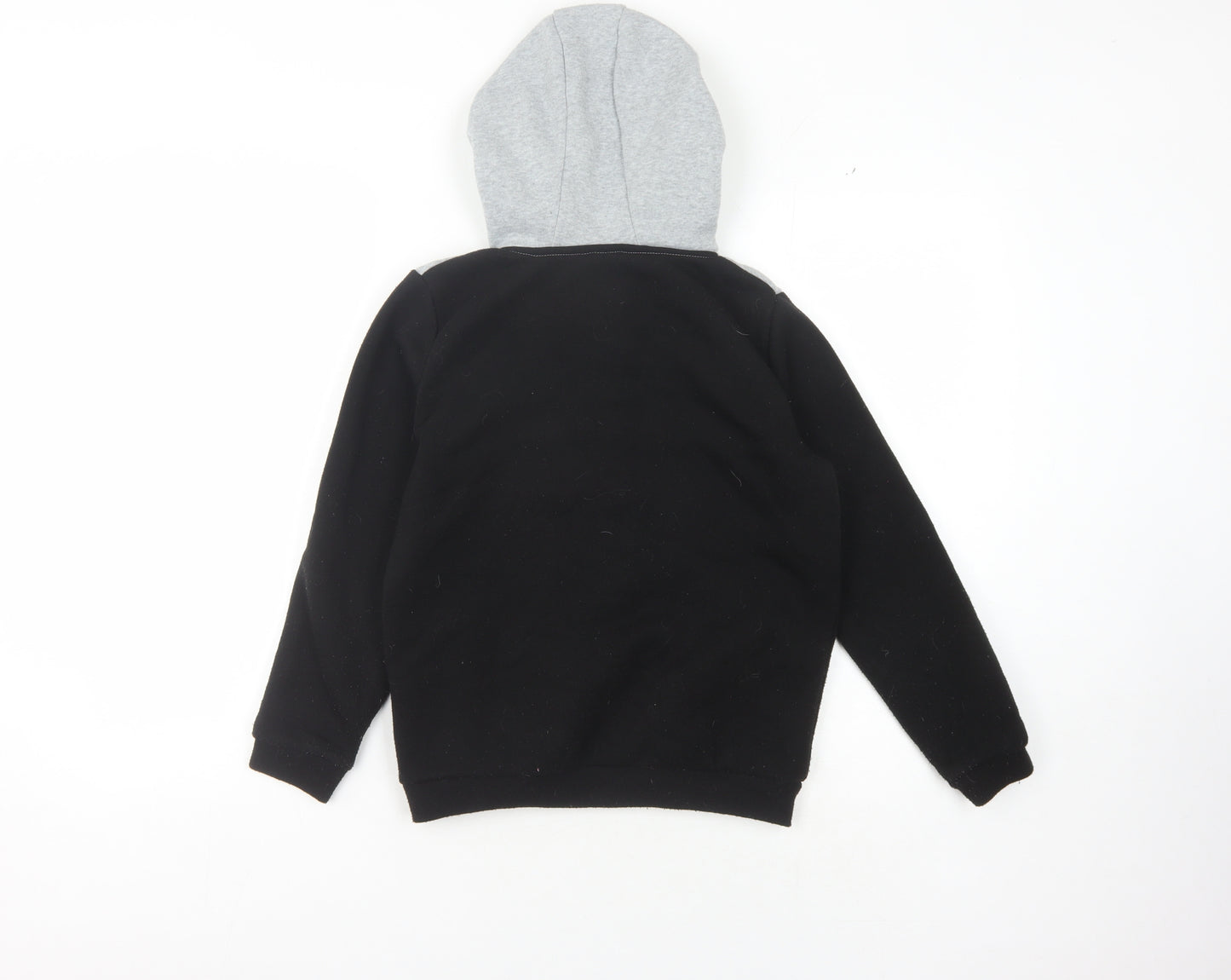 Slazenger Boys Full Zip Hoodie Black Grey 11-12 Years