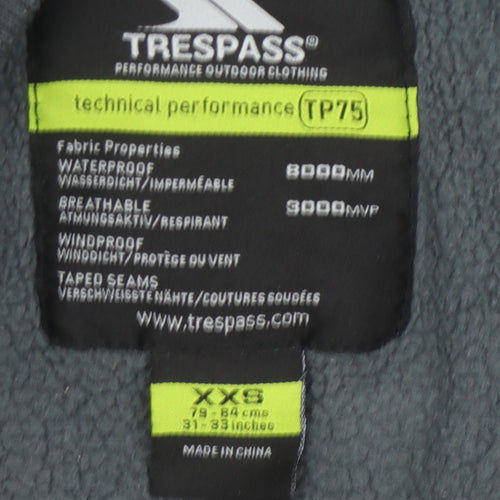 Trespass Men's Grey Parka Jacket 2XS Waterproof Winter