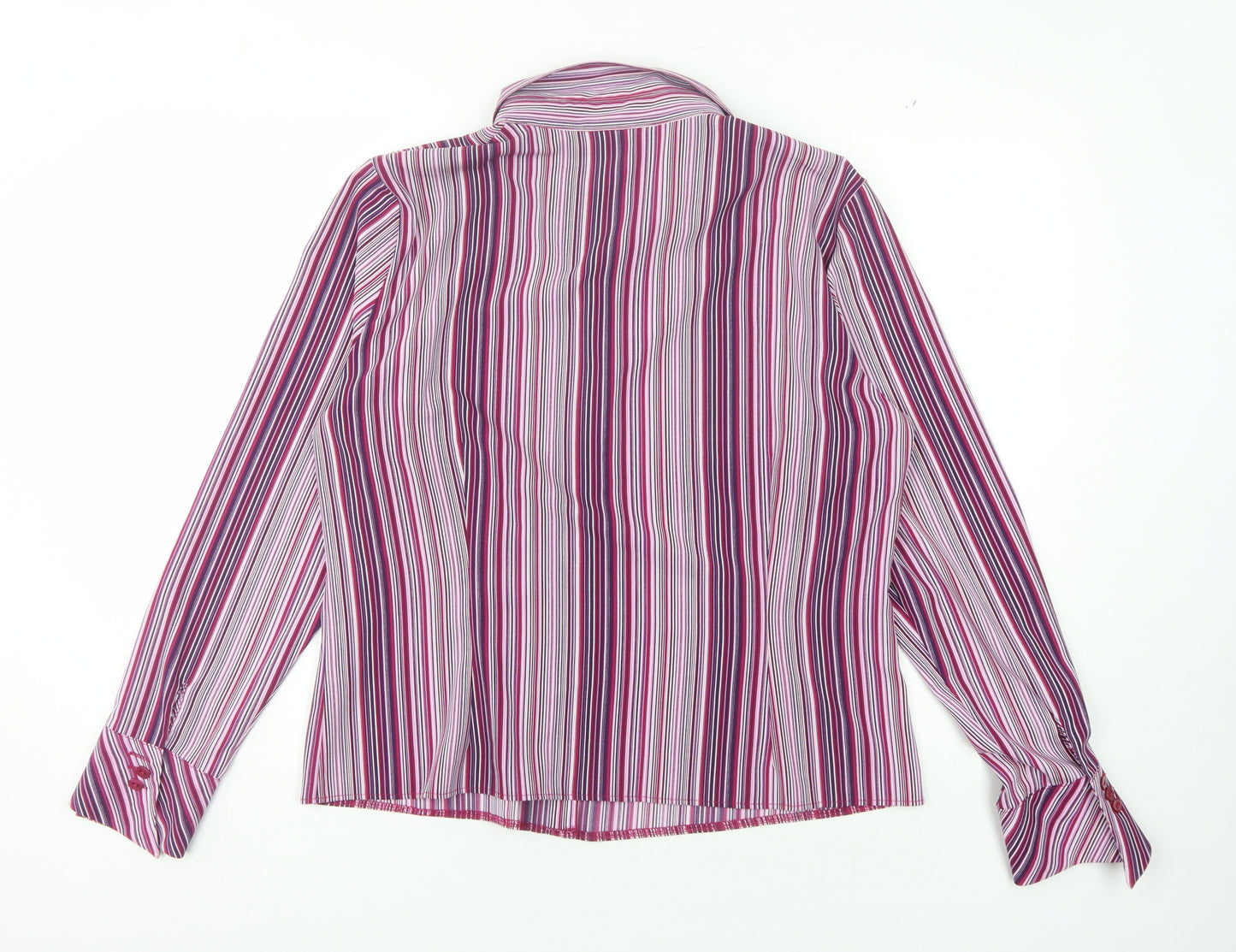 Berketex Women's Multicoloured Striped Button-Up Shirt