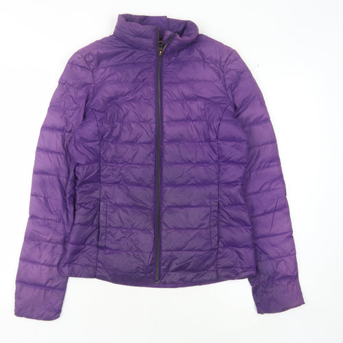 Marks and Spencer Women's Purple Puffer Jacket, Size 10