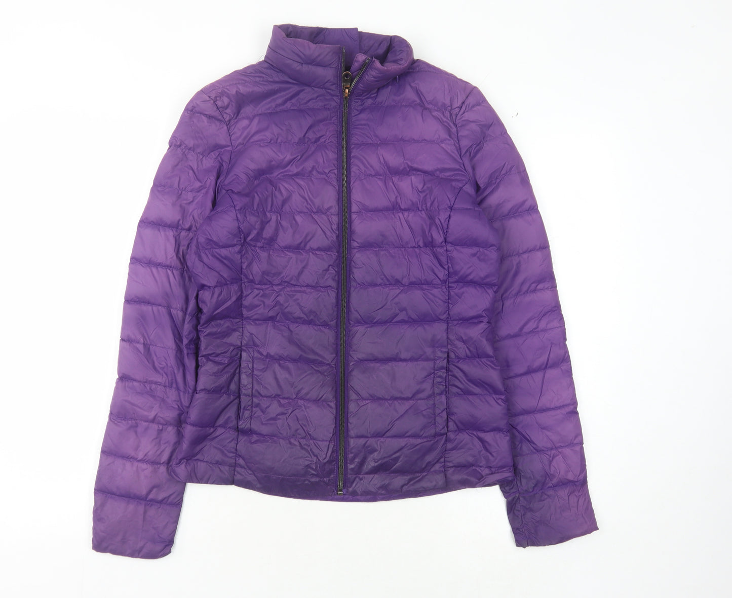 Marks and Spencer Women's Purple Puffer Jacket, Size 10