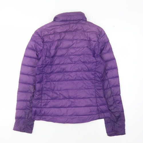 Marks and Spencer Women's Purple Puffer Jacket, Size 10