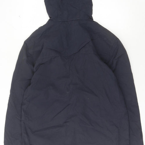 White Stuff Men's Blue Hooded Jacket, Size Large