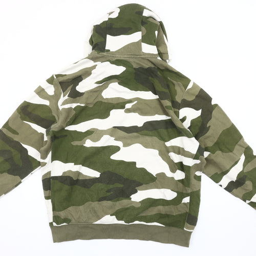 Nike Men's Green Camouflage Hoodie L Pullover