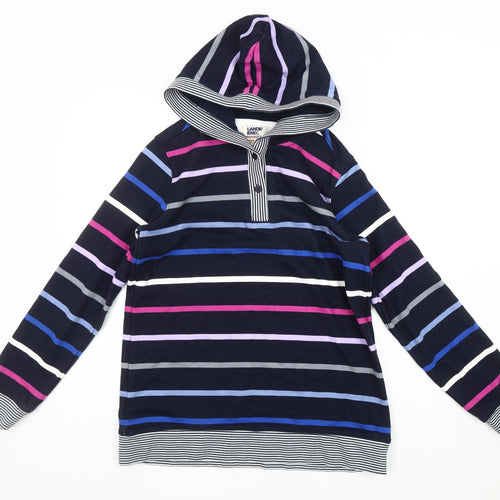 Lands' End Unisex Multicoloured Stripe Hoodie S