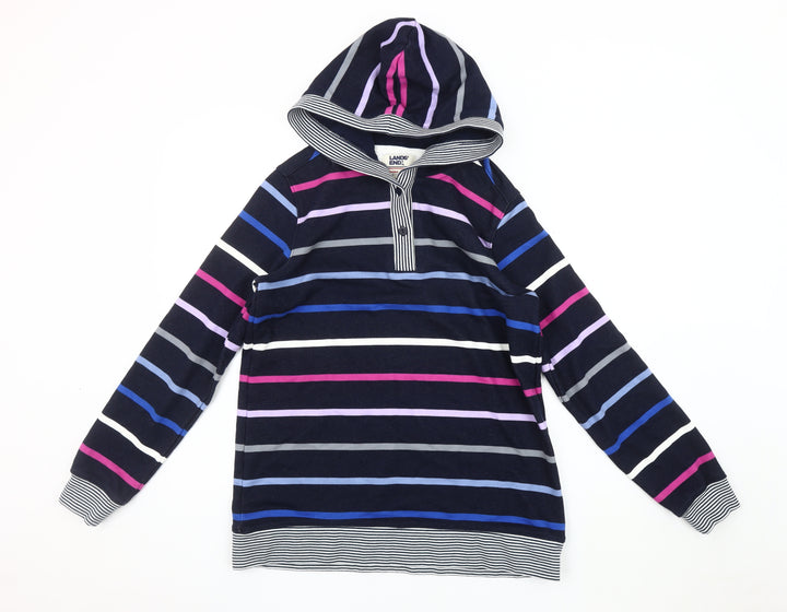 Lands' End Unisex Multicoloured Stripe Hoodie S