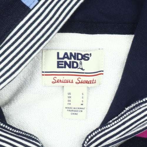 Lands' End Unisex Multicoloured Stripe Hoodie S