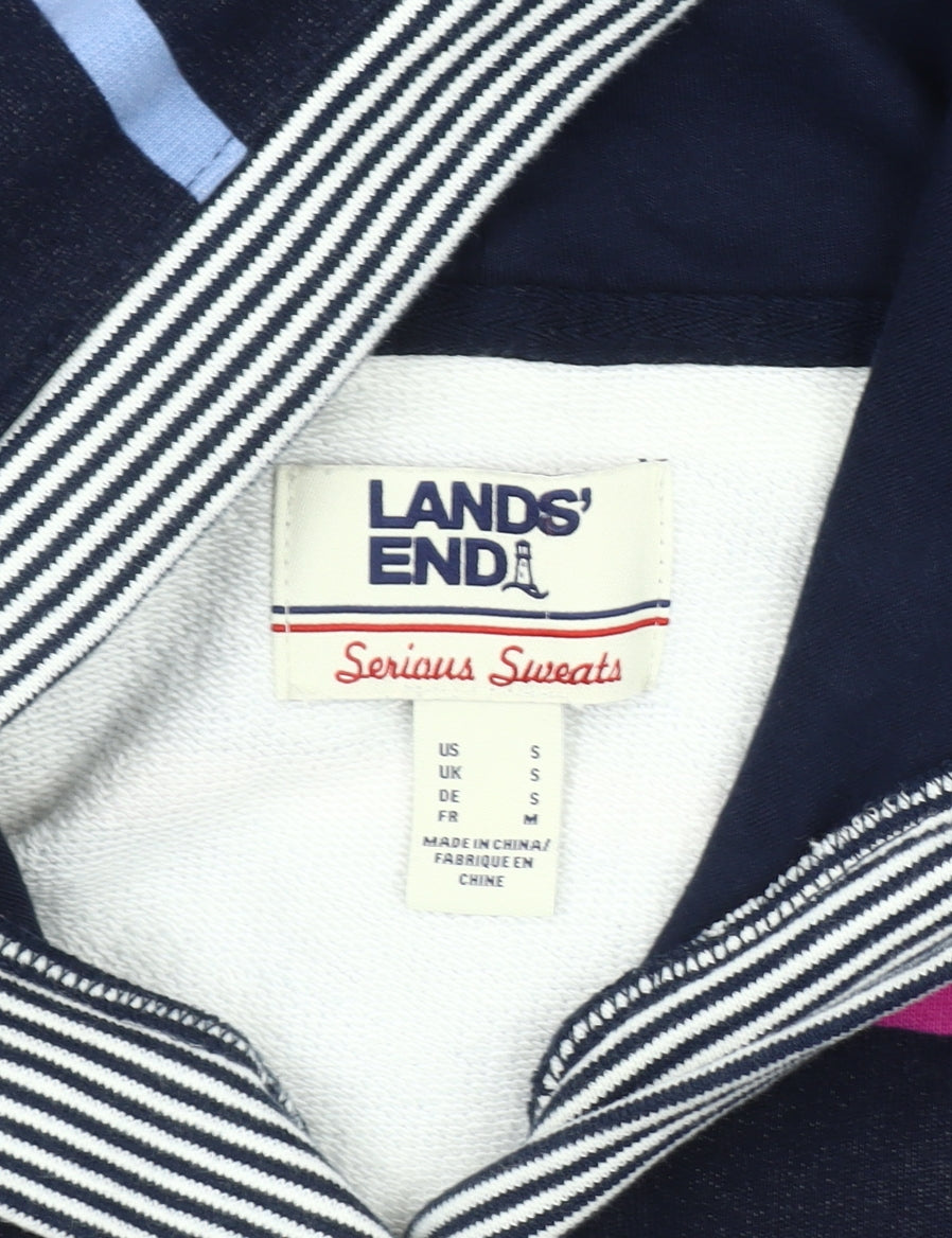 Lands' End Unisex Multicoloured Stripe Hoodie S
