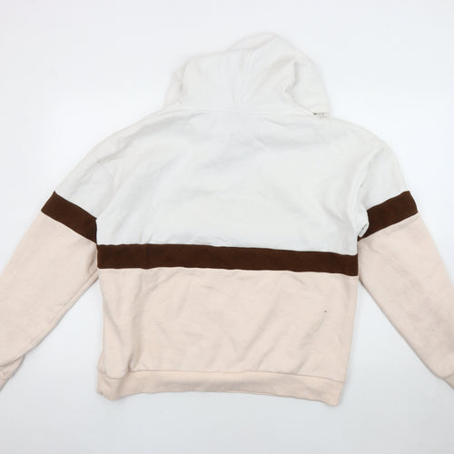 Fila Unisex Adults White L Colourblock Logo Hoodie