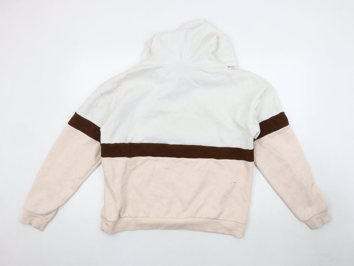 Fila Unisex Adults White L Colourblock Logo Hoodie