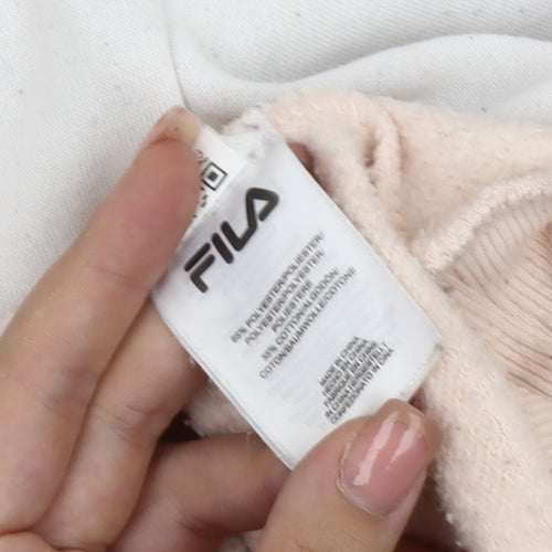 Fila Unisex Adults White L Colourblock Logo Hoodie